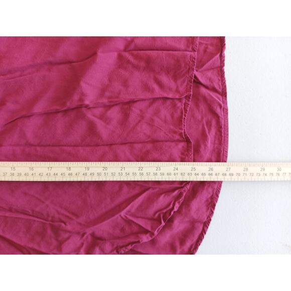 Ann Taylor Loft Womens SZ Medium 100% Rayon Maroon Long Sleeve Blouse - Picture 7 of 10